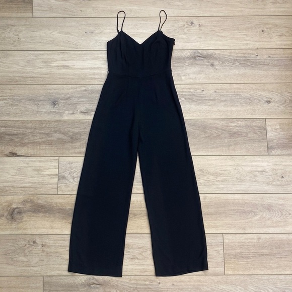 Polo Ralph Lauren Brigitte Jumpsuit Solid Black Minimalist Dressy Sleeveless - Picture 2 of 15